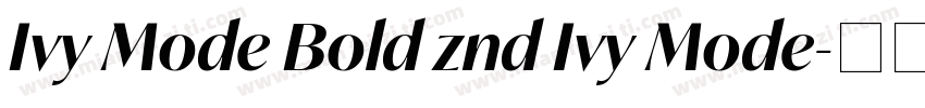 Ivy Mode Bold znd Ivy Mode字体转换